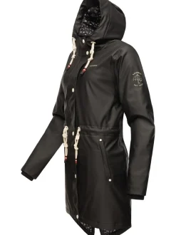 Navahoo Damen Regenjacke - Flower of Ocean in schwarz
