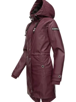 Navahoo Damen Regenjacke - Rainy Flower in bordeaux
