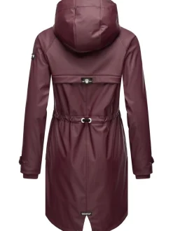 Navahoo Damen Regenjacke - Rainy Flower in bordeaux