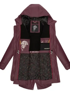 Navahoo Damen Regenjacke - Rainy Flower in bordeaux