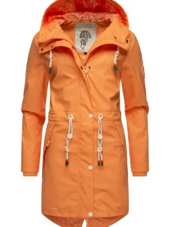 Navahoo Damen Regenjacke - Tropical Storm OO in aprikot