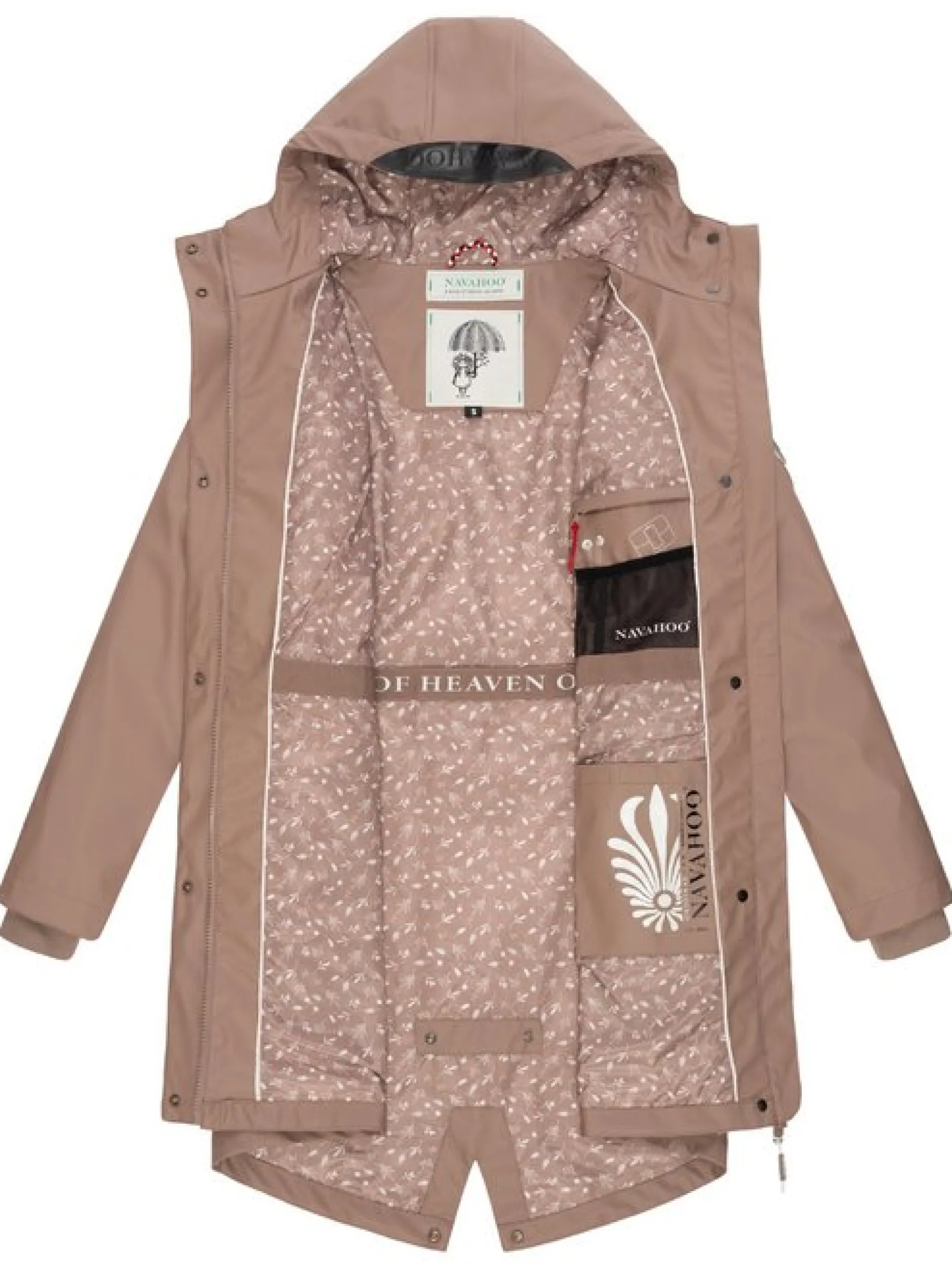 Navahoo Damen Regenjacke - Tropical Storm OO in taupe