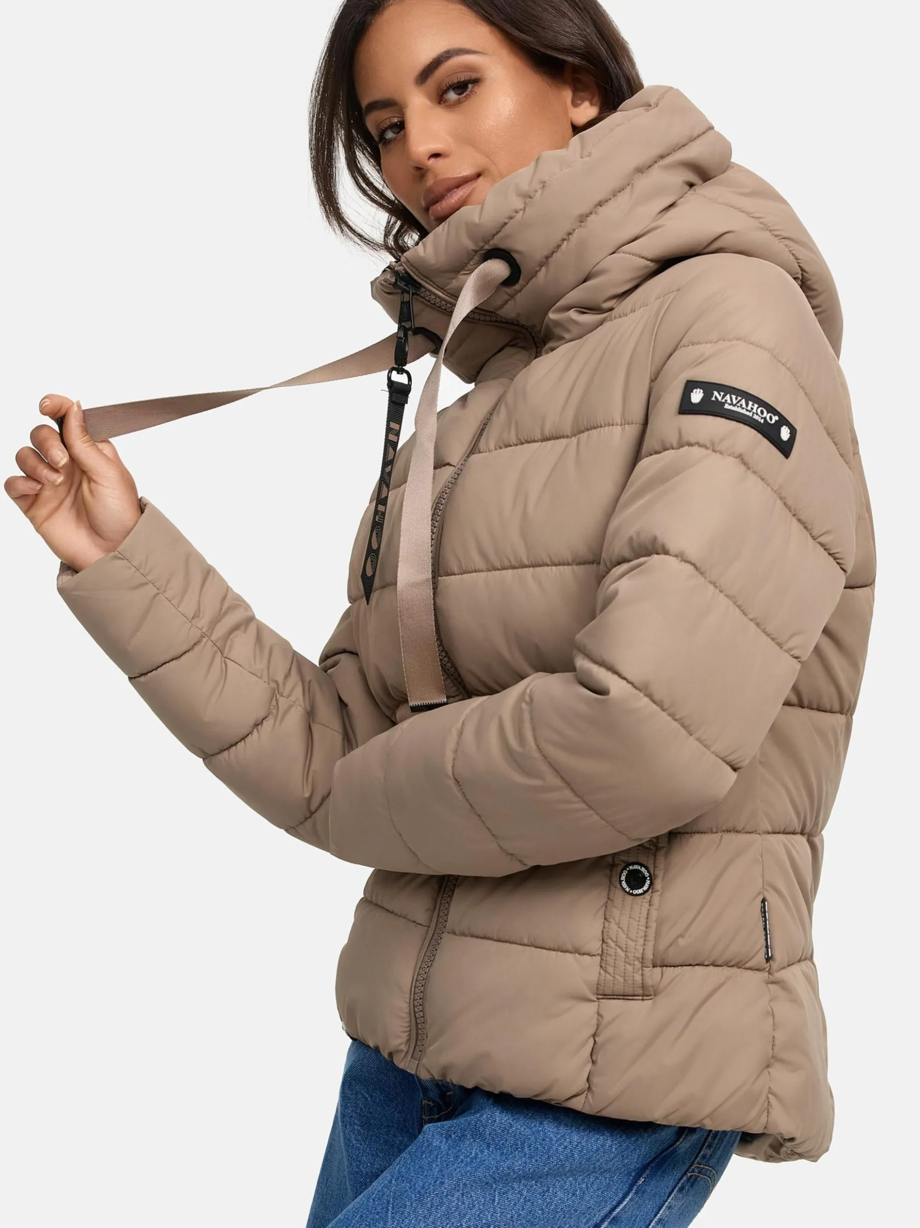 Navahoo Damen Steppjacke - Amayaa in taupe