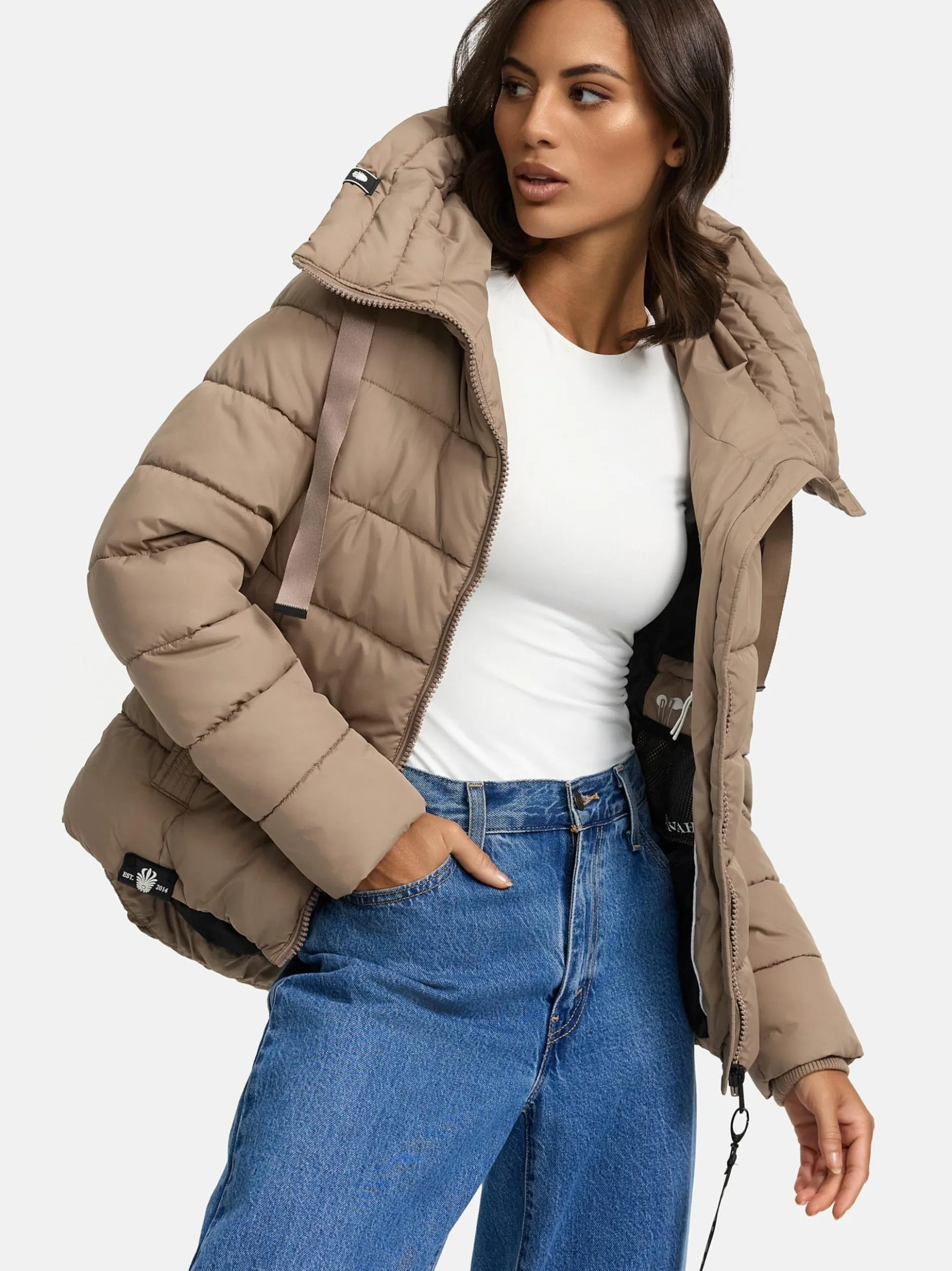 Navahoo Damen Steppjacke - Amayaa in taupe