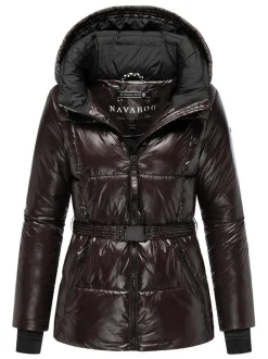Navahoo Damen Steppjacke - Eisglanz 14 in schoko