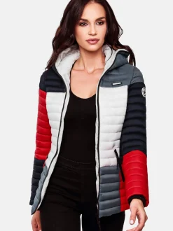 Navahoo Damen Steppjacke - Multikulti in rot