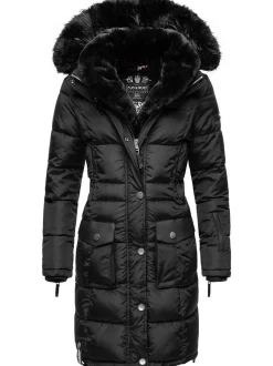 Navahoo Damen Steppmantel - Sinja in schwarz