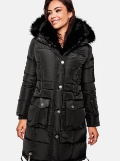 Navahoo Damen Steppmantel - Sinja in schwarz