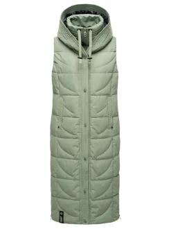 Navahoo Damen Steppweste - Brezelchen in mint
