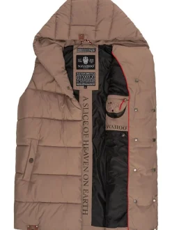 Navahoo Damen Steppweste - Madilynaa in taupe