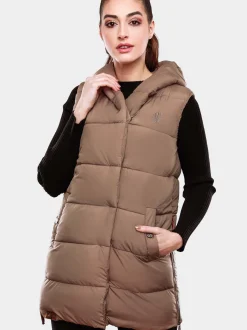 Navahoo Damen Steppweste - Madilynaa in taupe