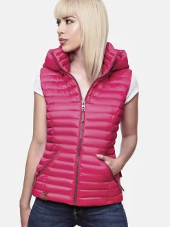Navahoo Damen Steppweste - Shadaa in fuchsia