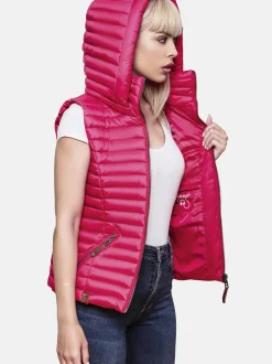 Navahoo Damen Steppweste - Shadaa in fuchsia