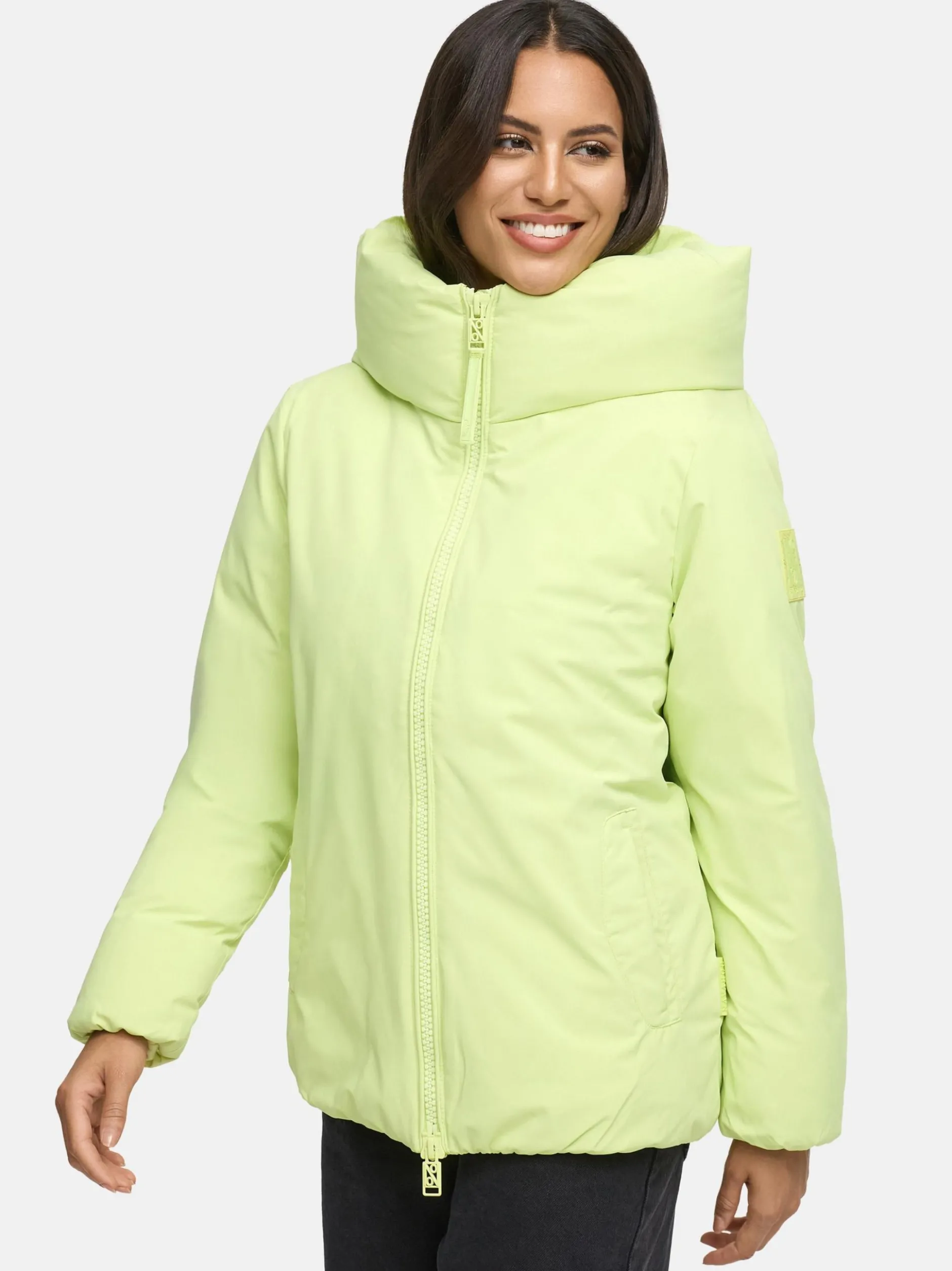 Navahoo Damen Winterjacke - Blütenlicht 14 in limone