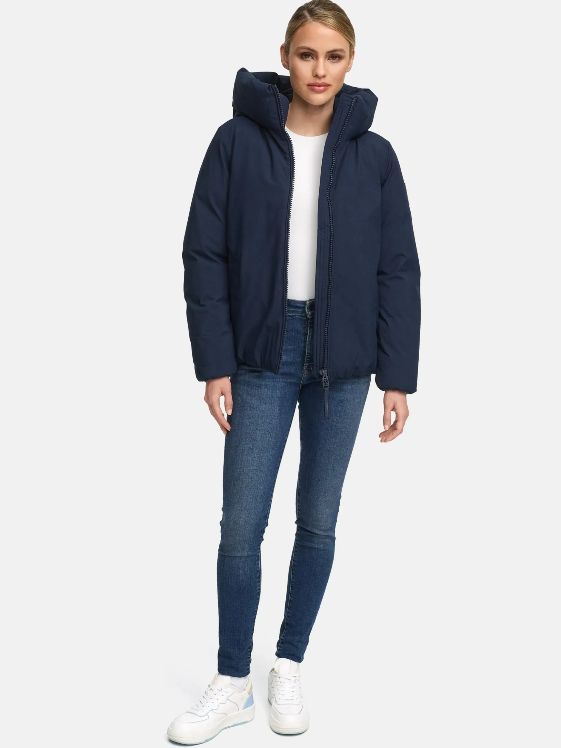 Navahoo Damen Winterjacke - Blütenlicht 14 in marine