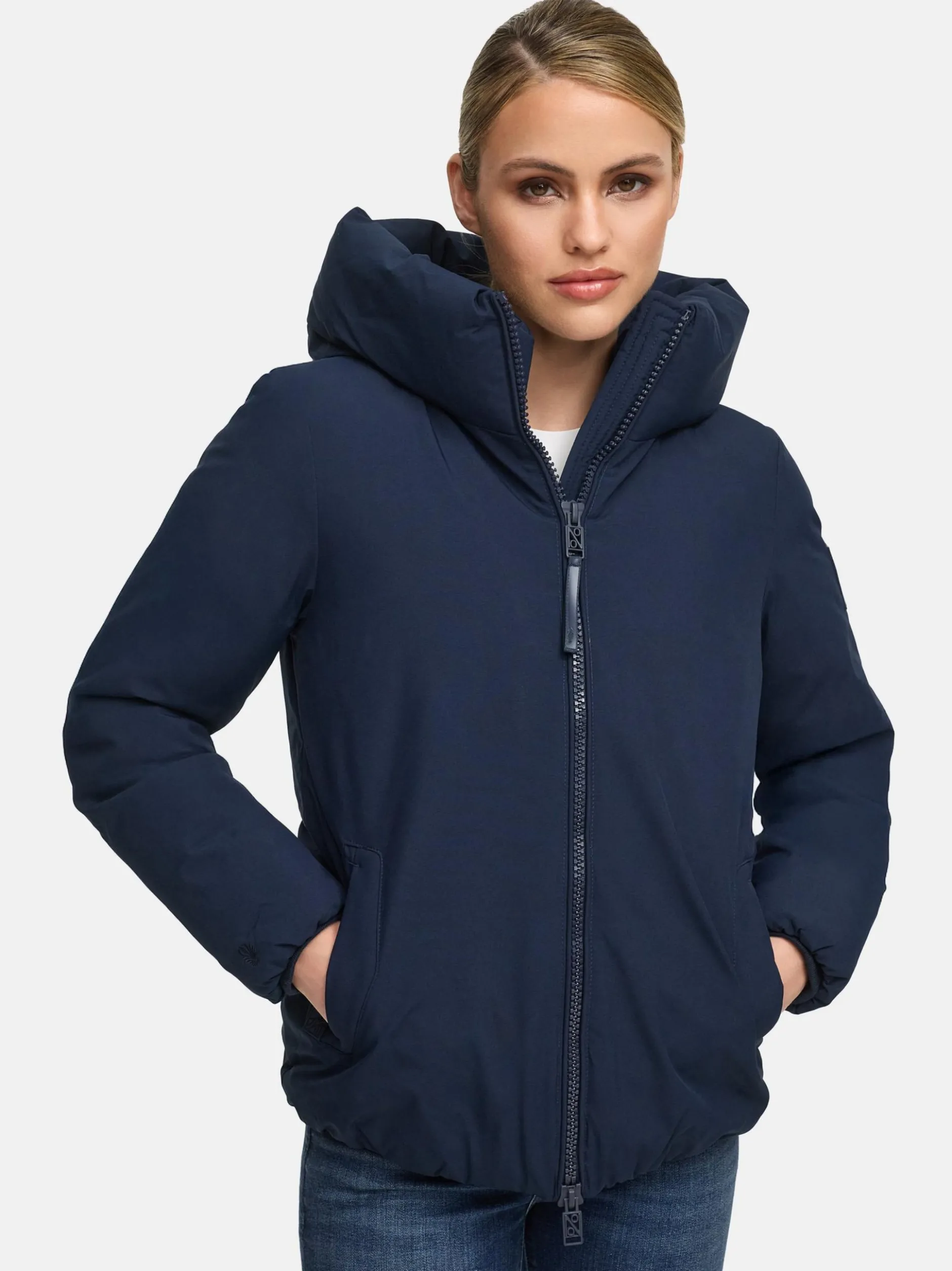 Navahoo Damen Winterjacke - Blütenlicht 14 in marine