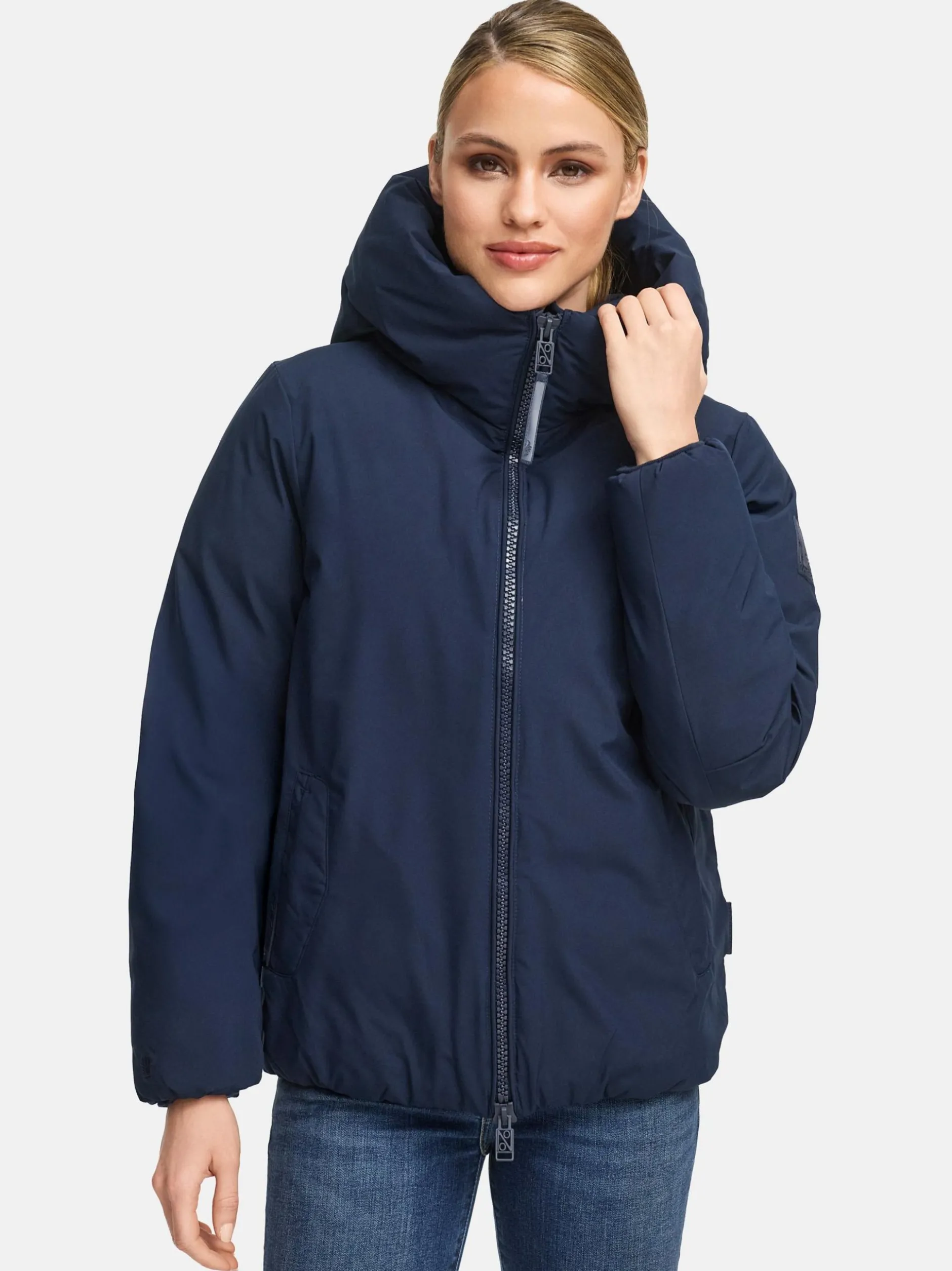 Navahoo Damen Winterjacke - Blütenlicht 14 in marine