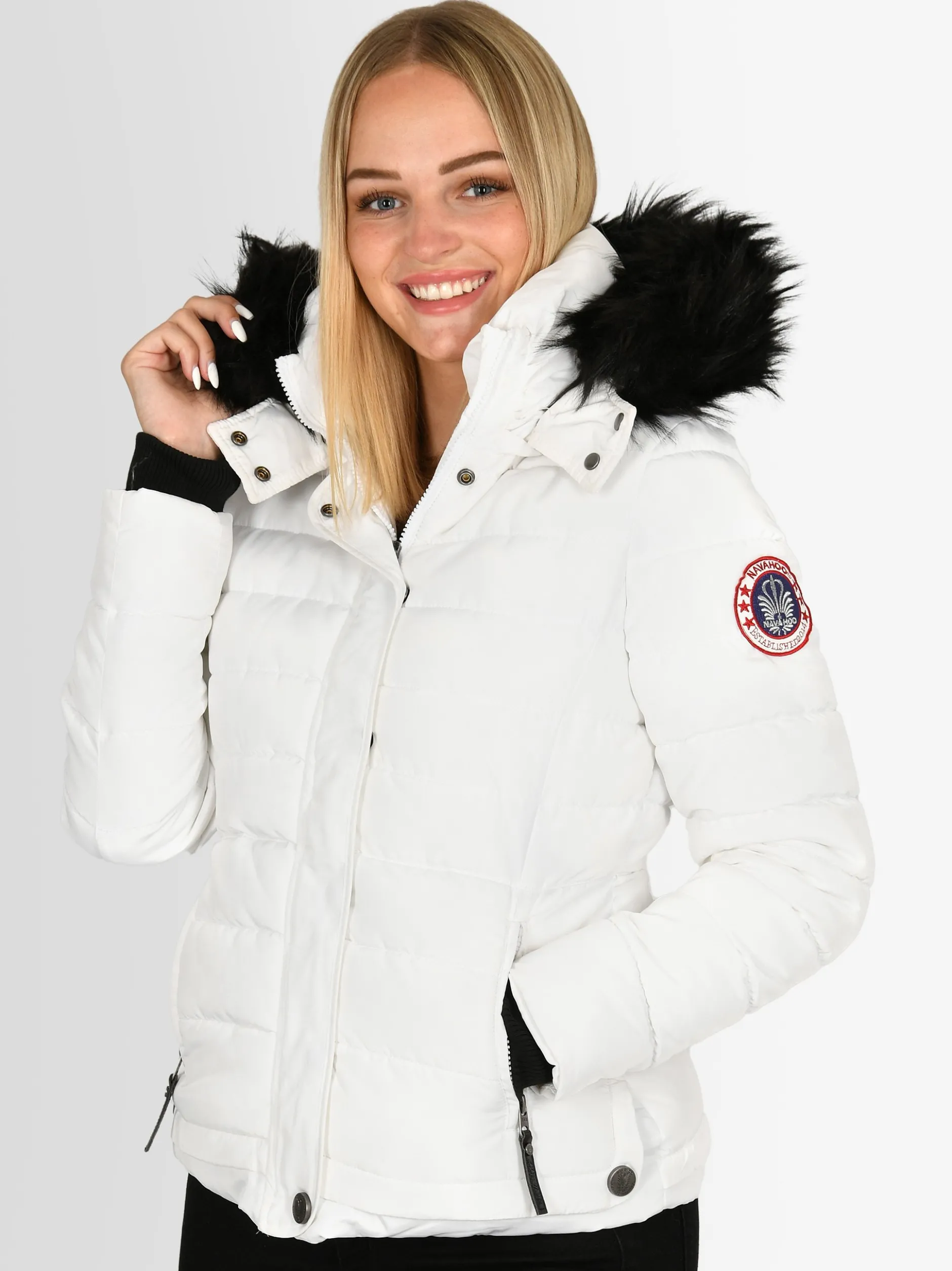 Navahoo Damen Winterjacke - Chloe in weiß