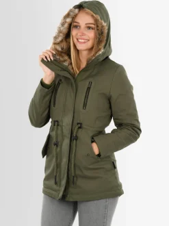 Navahoo Damen Winterjacke - Diamond in grün