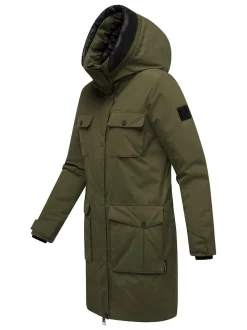 Navahoo Damen Winterjacke - Eissturm 14 in oliv