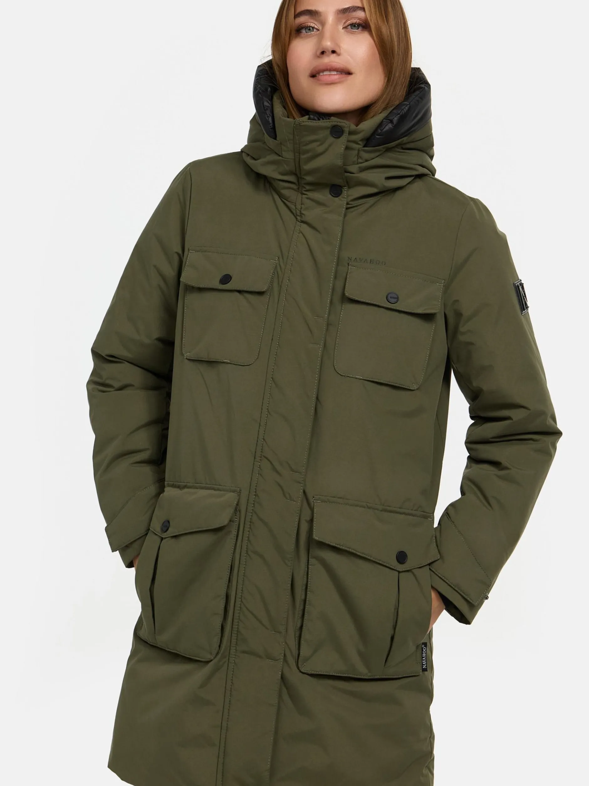 Navahoo Damen Winterjacke - Eissturm 14 in oliv