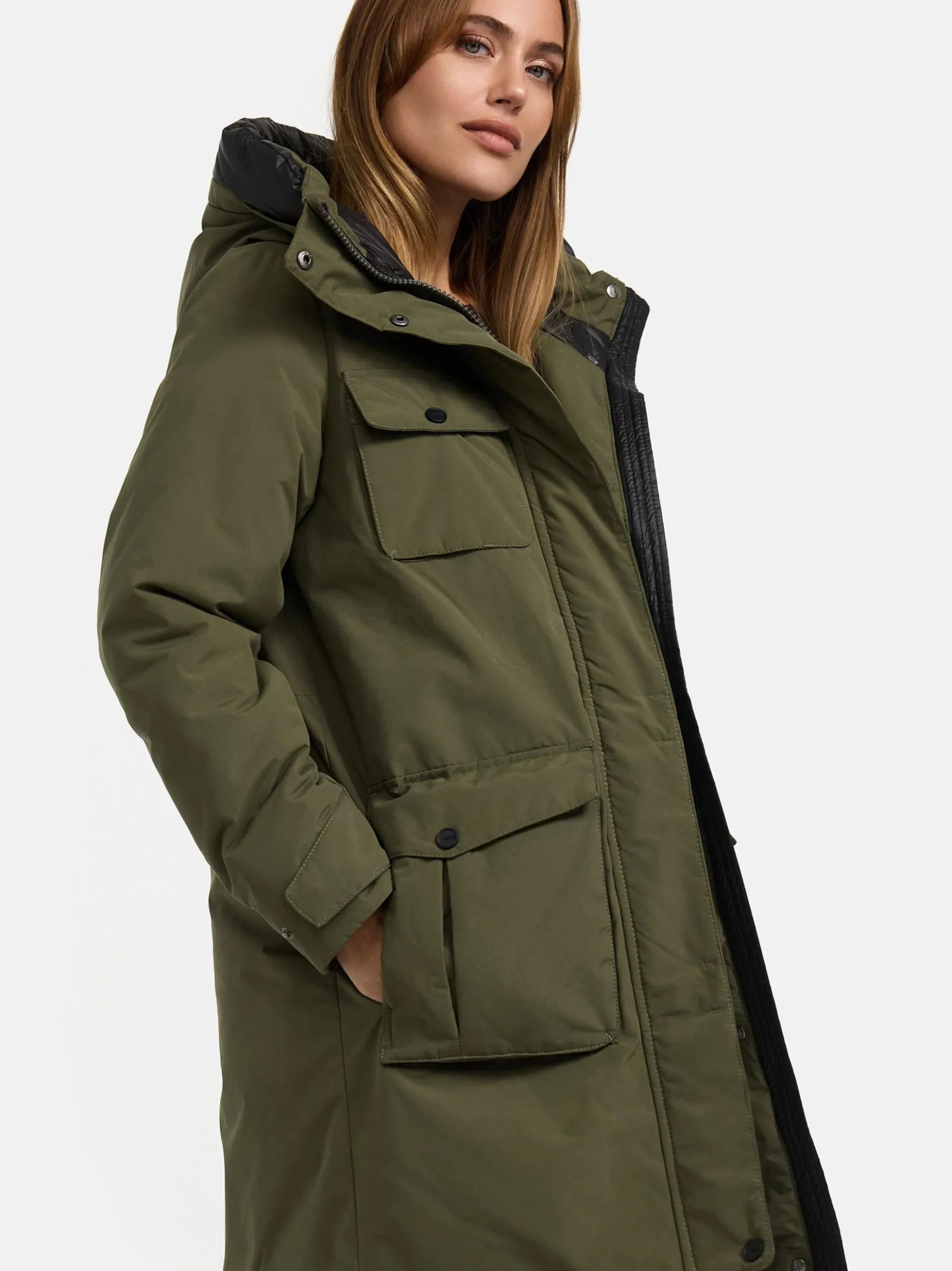 Navahoo Damen Winterjacke - Eissturm 14 in oliv