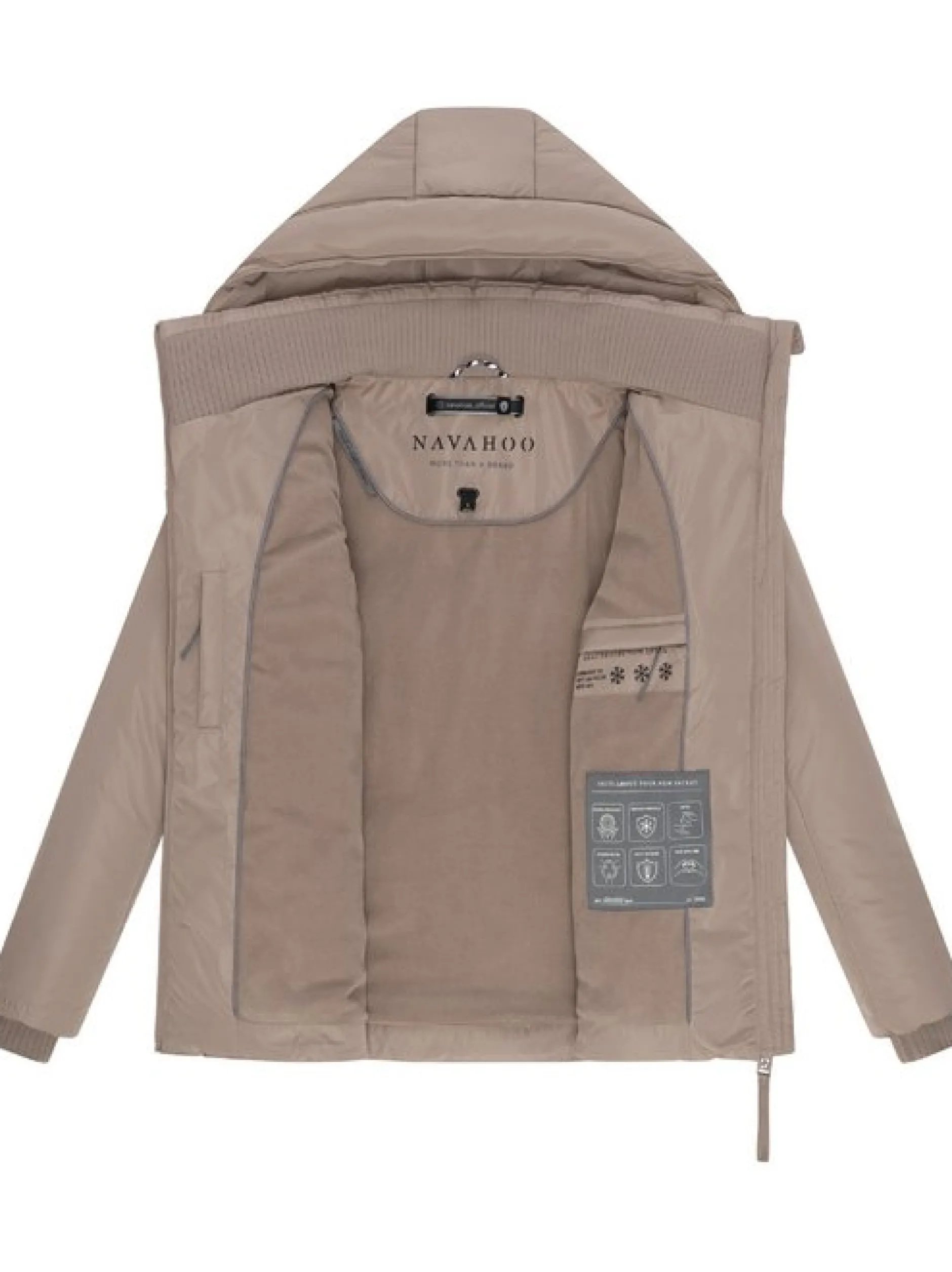 Navahoo Damen Winterjacke - Flüsterfee 14 in taupe
