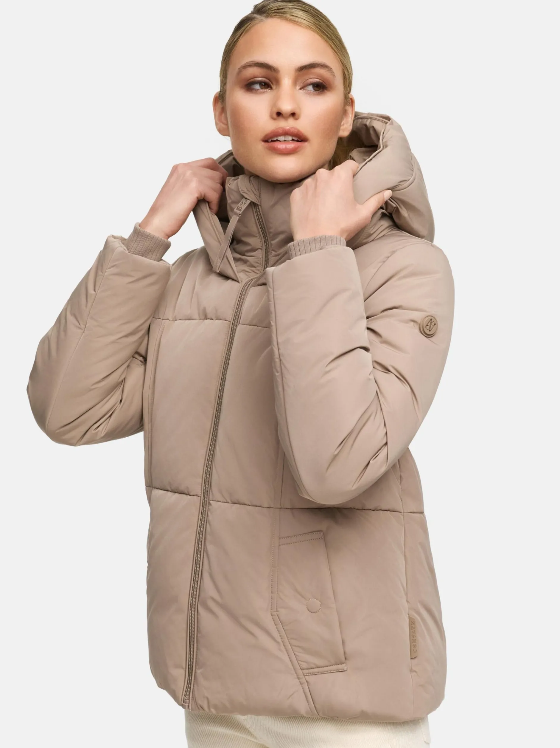 Navahoo Damen Winterjacke - Flüsterfee 14 in taupe