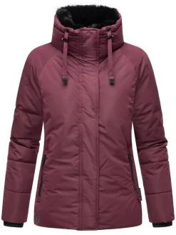 Navahoo Damen Winterjacke - Frostii XIV in aubergine