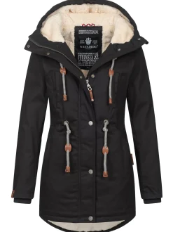 Navahoo Damen Winterjacke - Ireliaa in schwarz