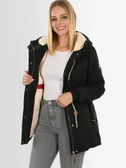 Navahoo Damen Winterjacke - Ireliaa in schwarz