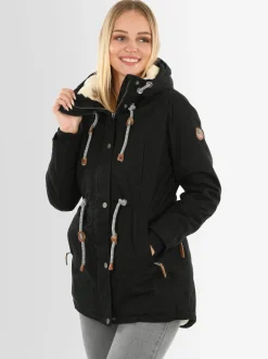 Navahoo Damen Winterjacke - Ireliaa in schwarz