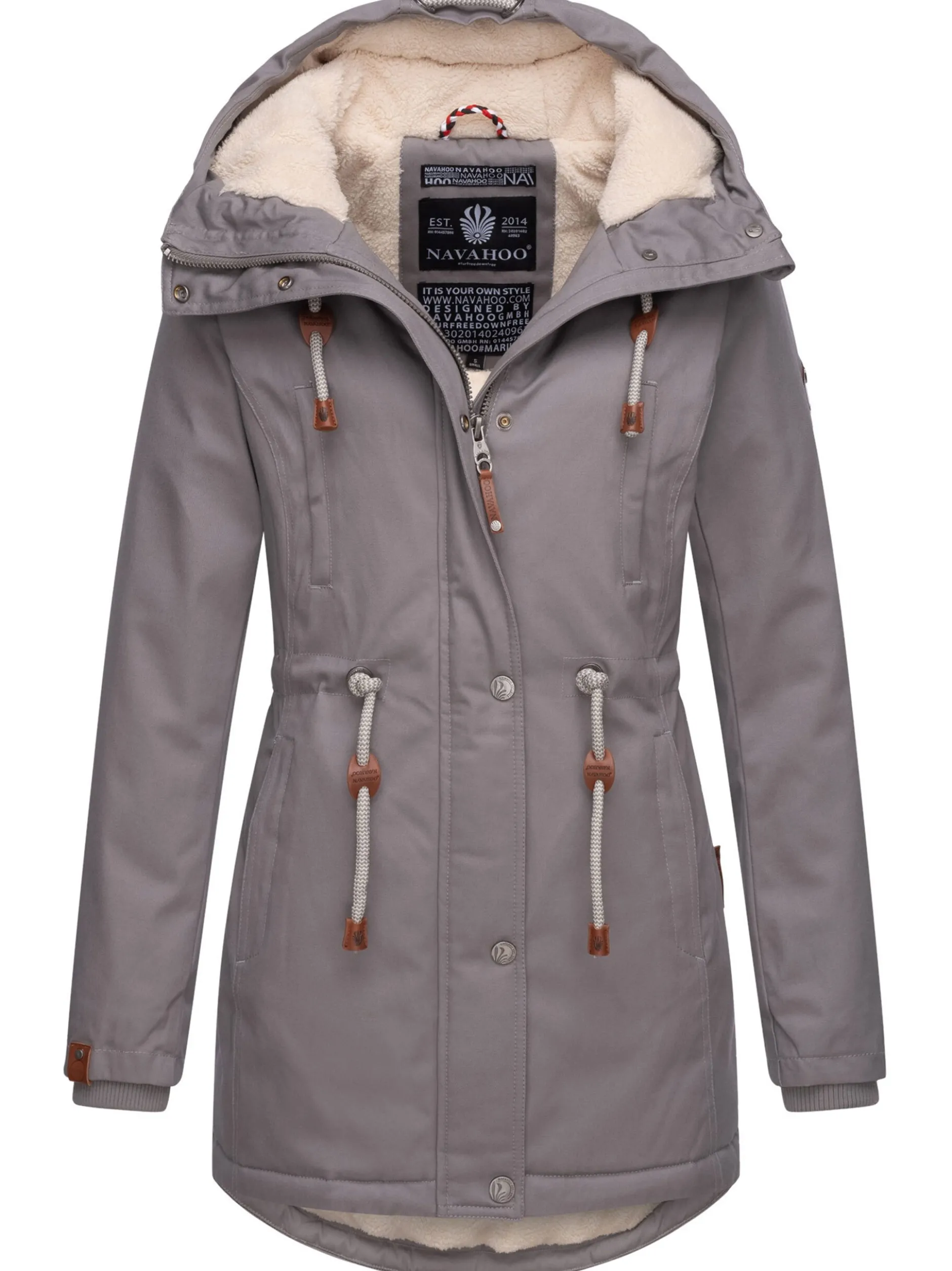 Navahoo Damen Winterjacke - Ireliaa in grau