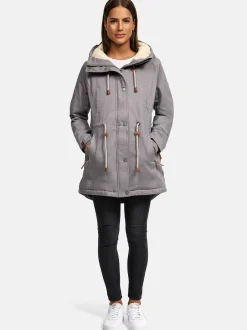 Navahoo Damen Winterjacke - Ireliaa in grau
