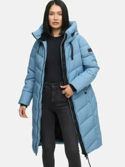 Navahoo Damen Winterjacke - Schmatzibär in blau