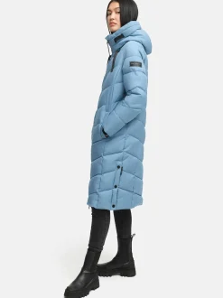 Navahoo Damen Winterjacke - Schmatzibär in blau