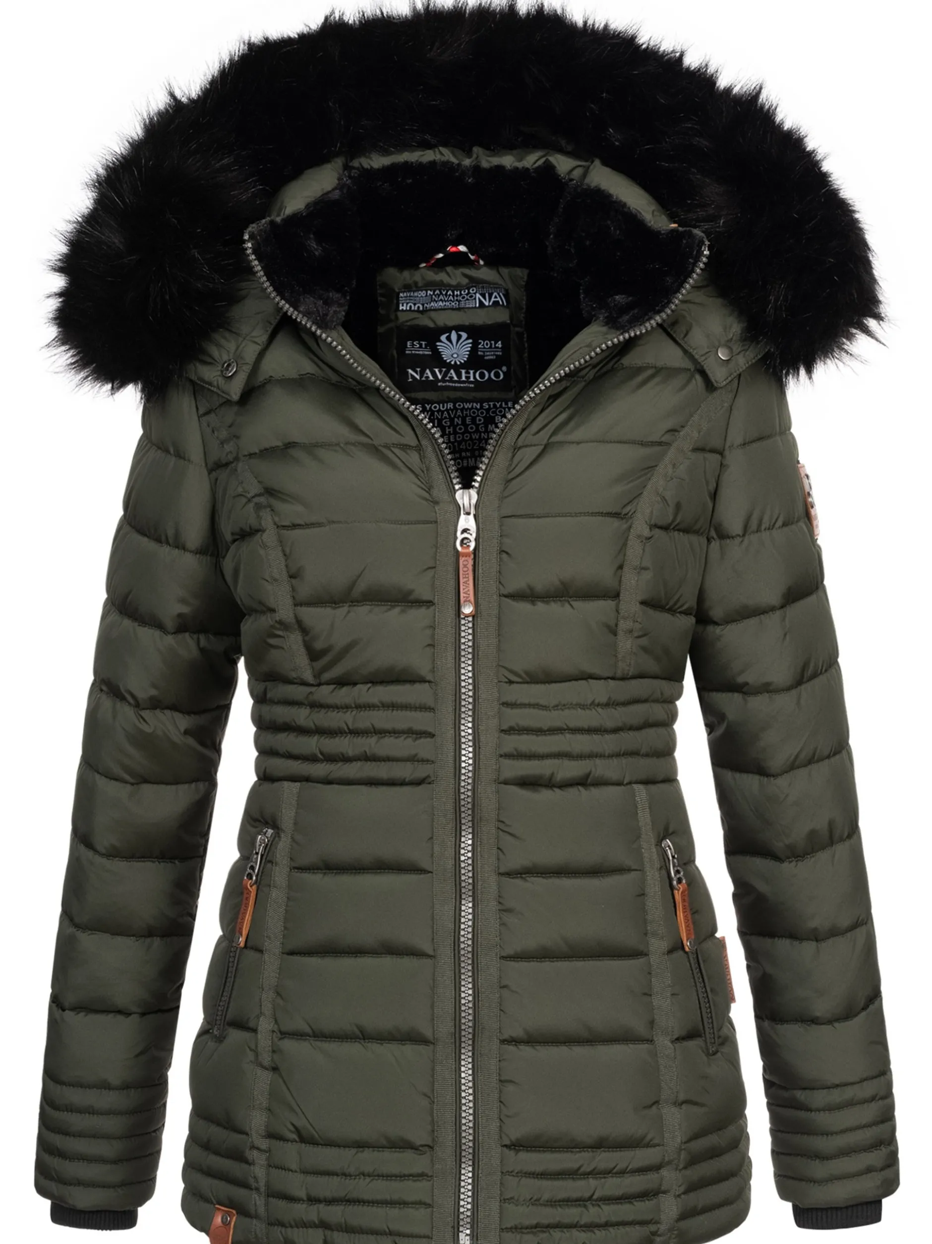 Navahoo Damen Winterjacke - Umay Pri in oliv