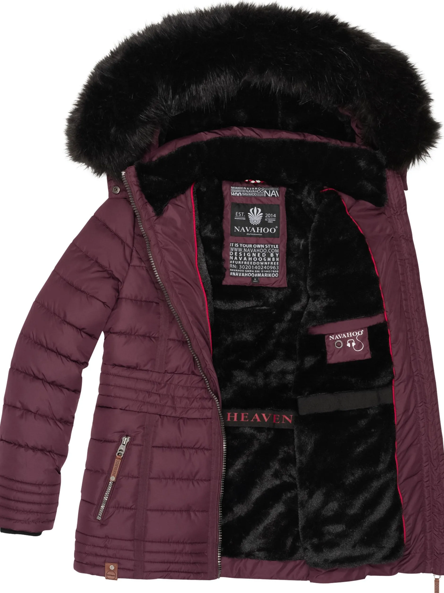 Navahoo Damen Winterjacke - Umay Pri in rot