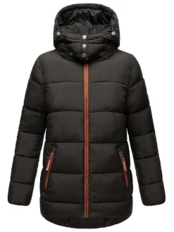 Navahoo Damen Winterjacke - Wattewölkchen in schwarz