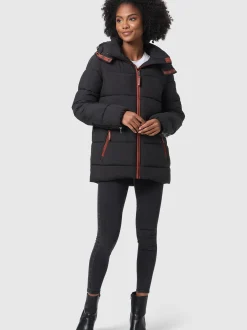 Navahoo Damen Winterjacke - Wattewölkchen in schwarz