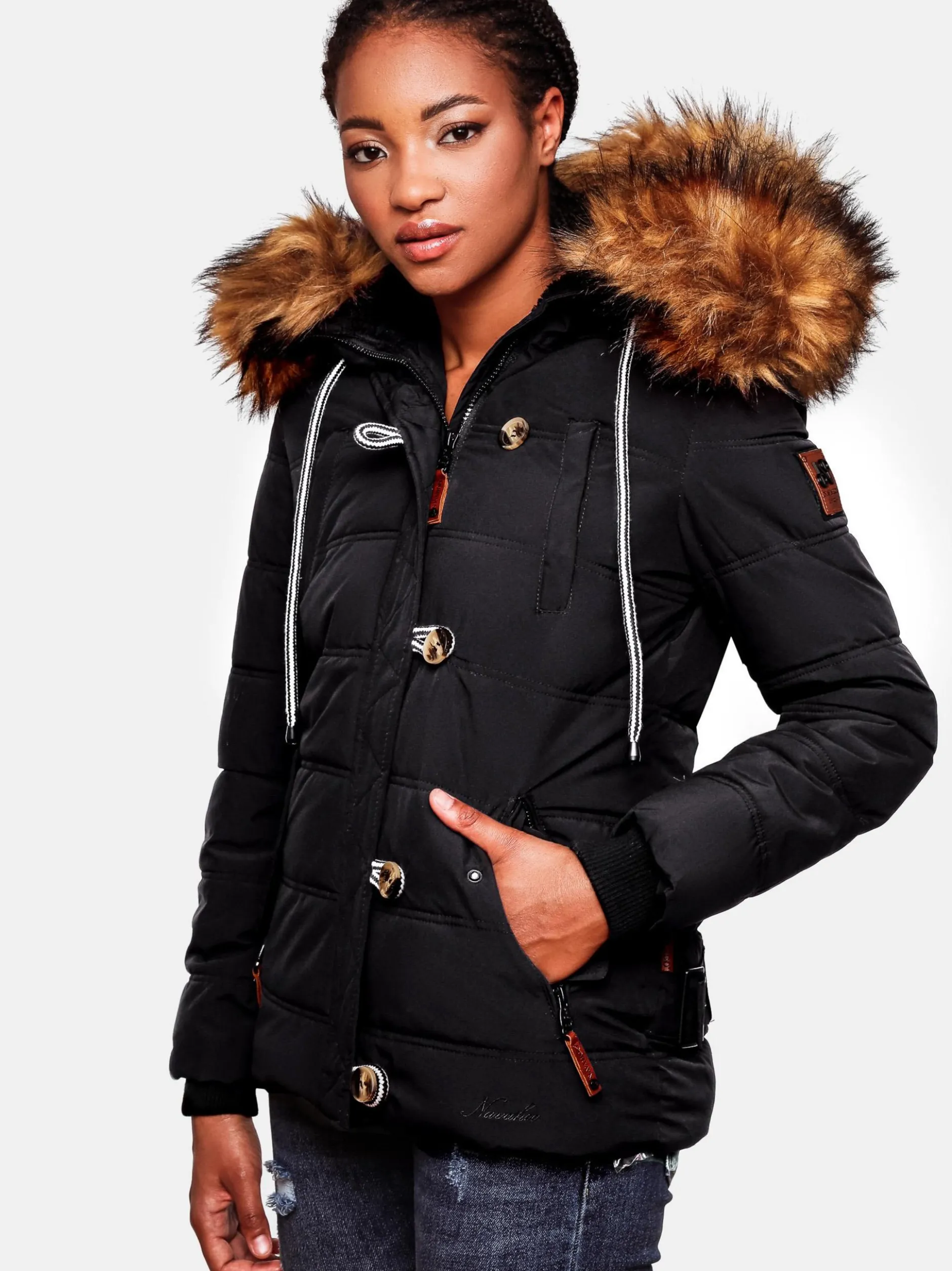 Navahoo Damen Winterjacke - Zoja in schwarz
