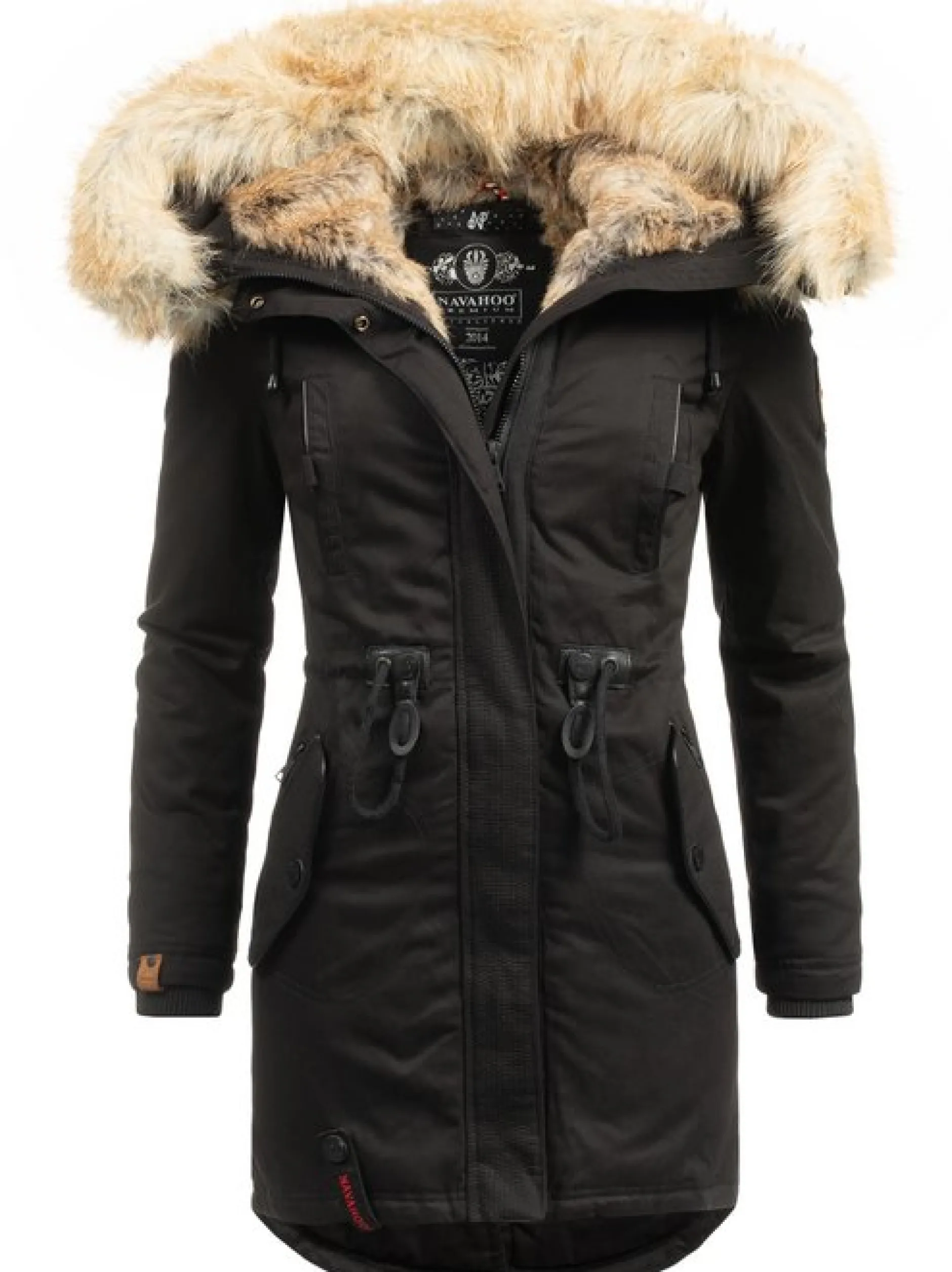 Navahoo Damen Wintermantel - Bombii in schwarz