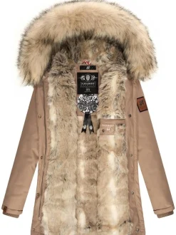 Navahoo Damen Wintermantel - Cristal in taupe