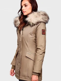 Navahoo Damen Wintermantel - Cristal in taupe