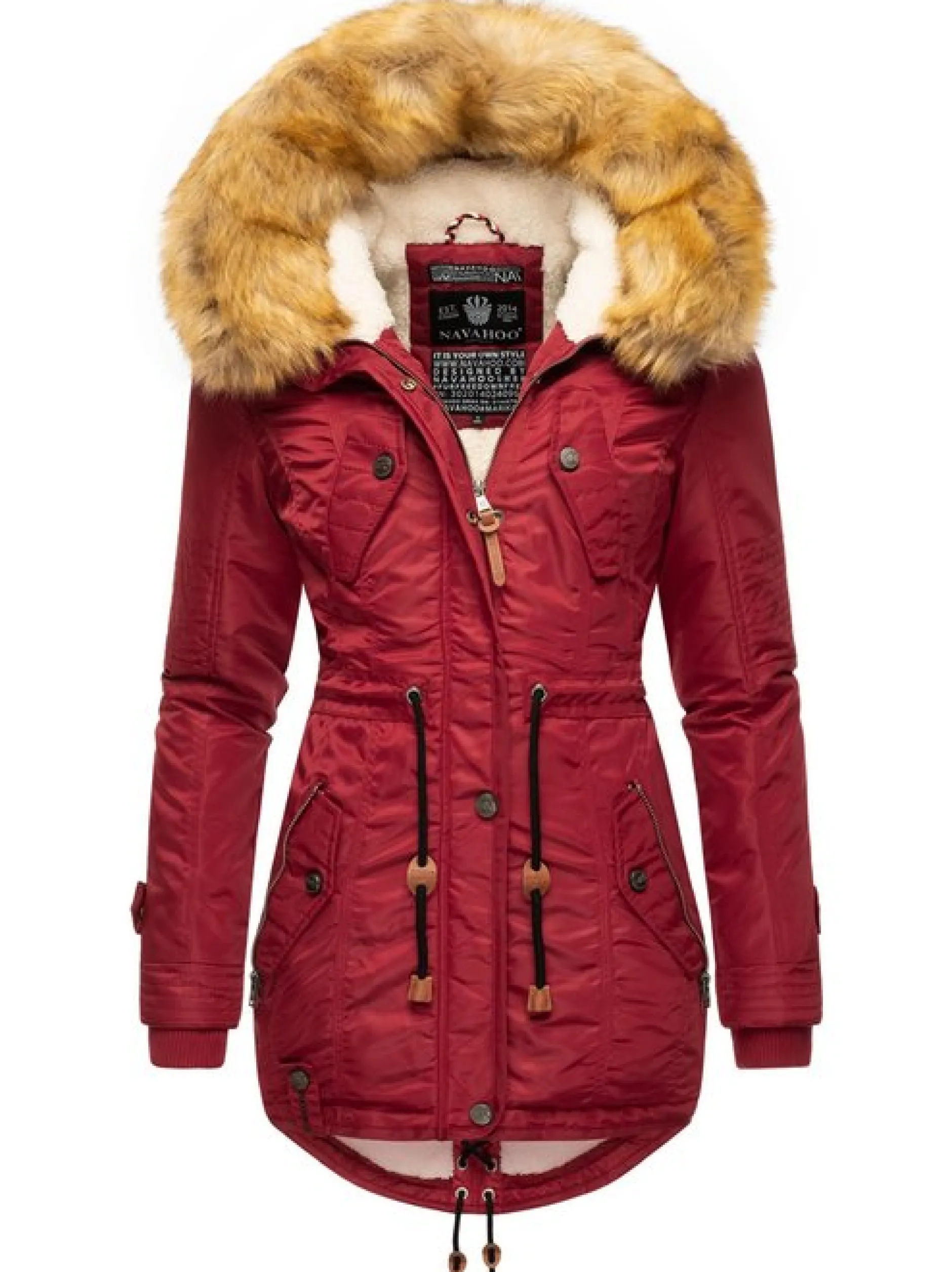 Navahoo Damen Wintermantel - La Viva in rot