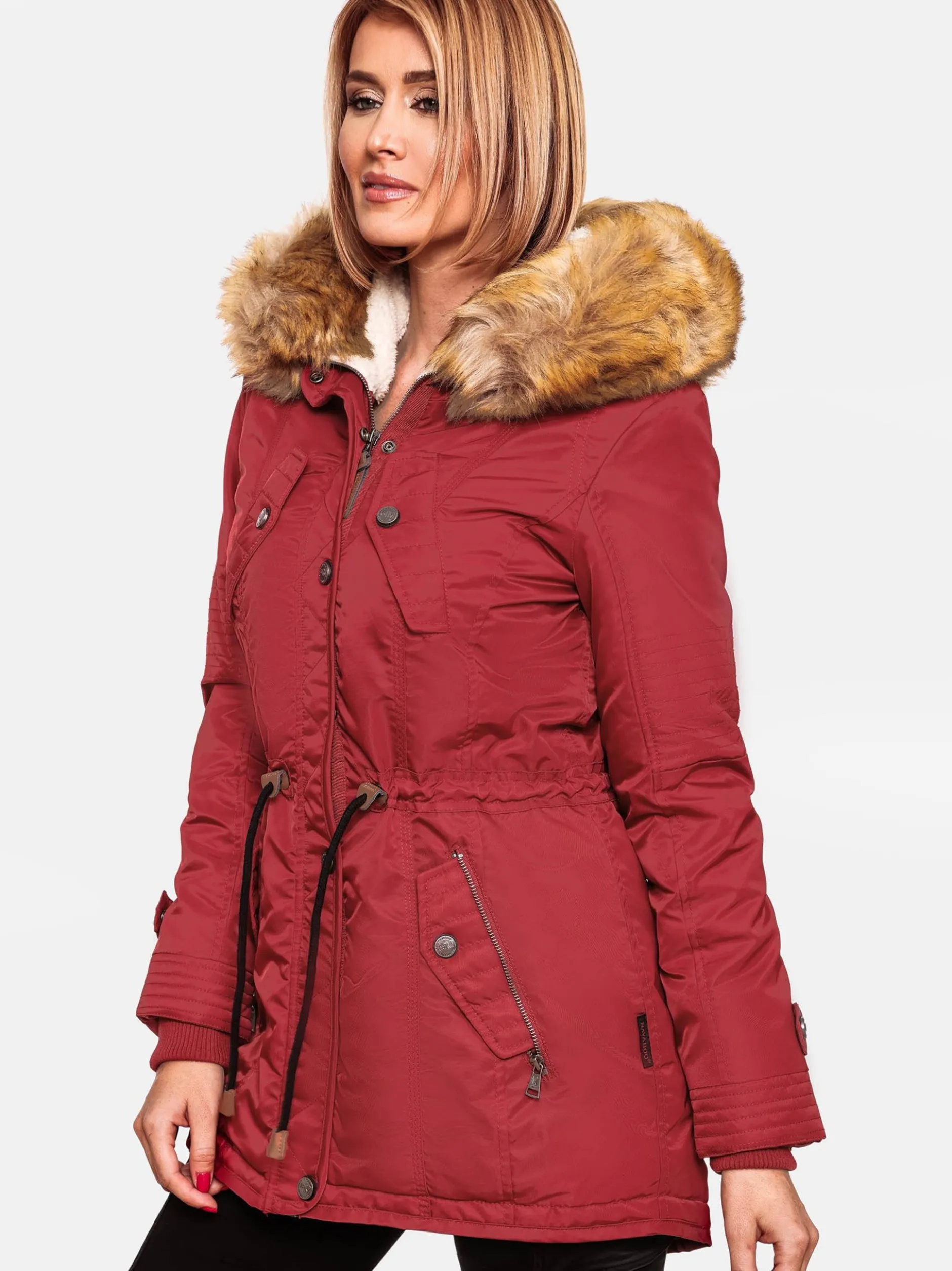 Navahoo Damen Wintermantel - La Viva in rot
