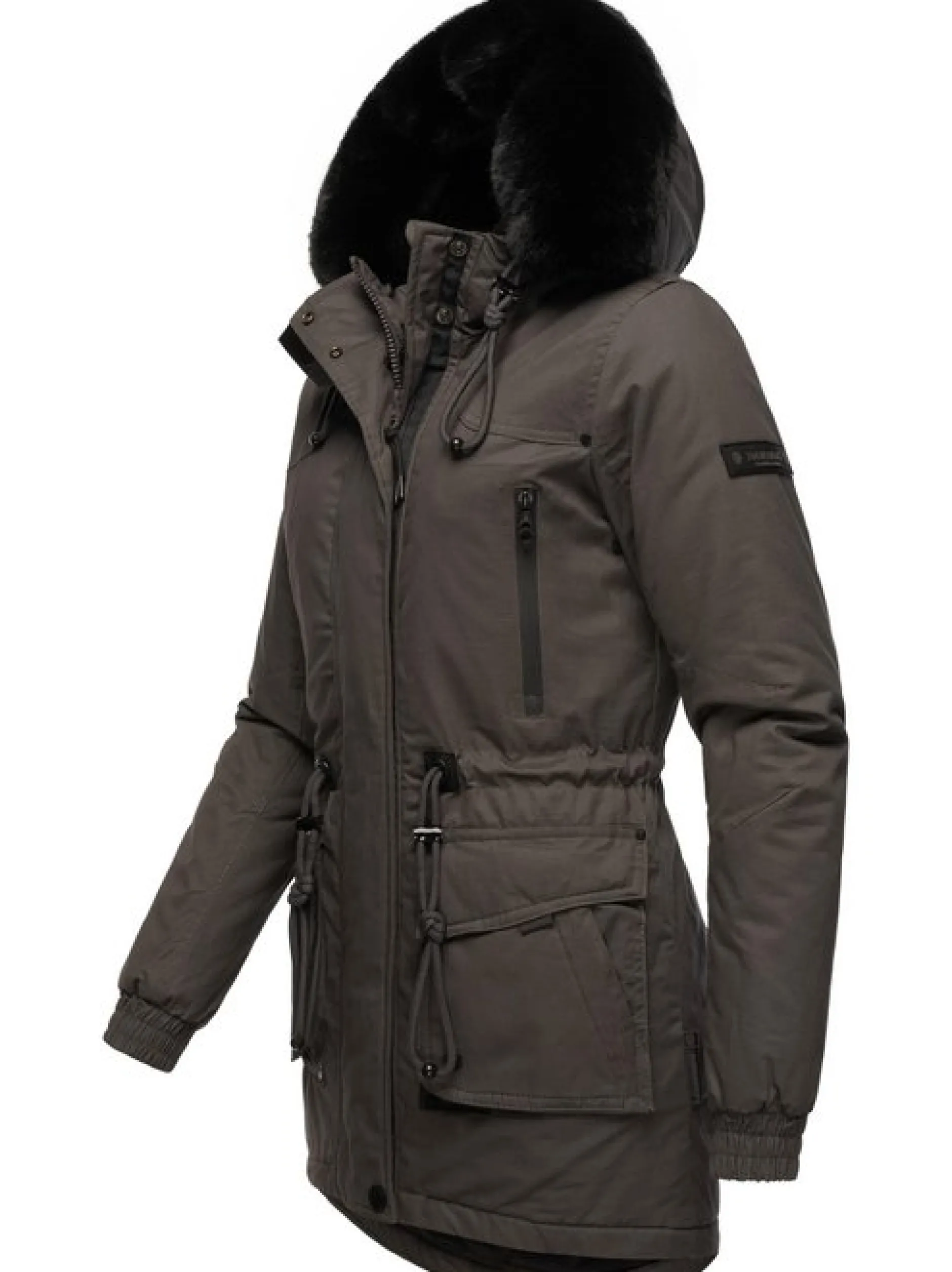 Navahoo Damen Wintermantel - Olessaa in anthrazit