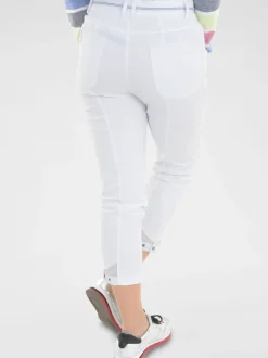Navigazione Damen Bengalinhose in weiß - Länge: verkürzt