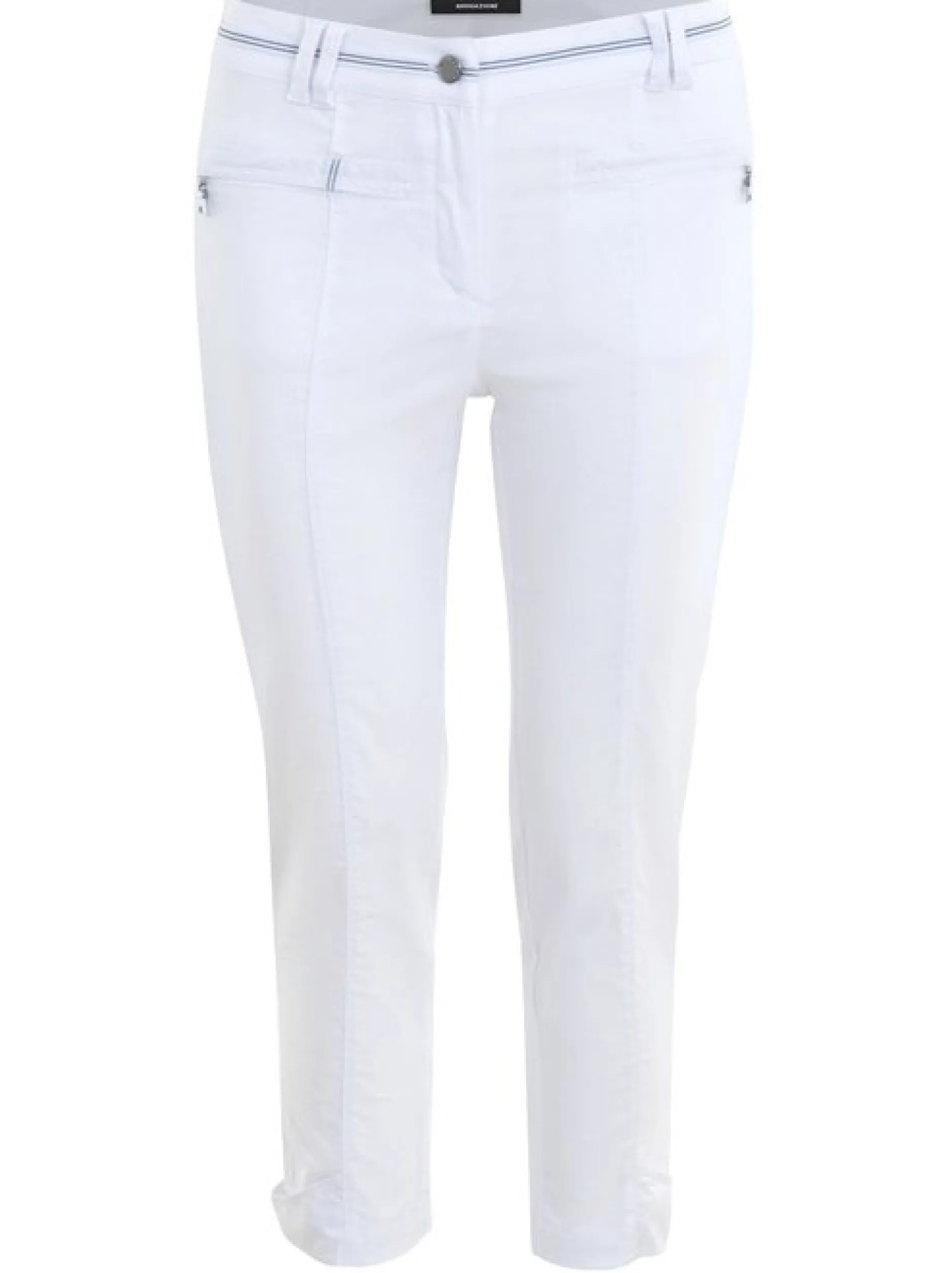Navigazione Damen Bengalinhose in weiß - Länge: verkürzt