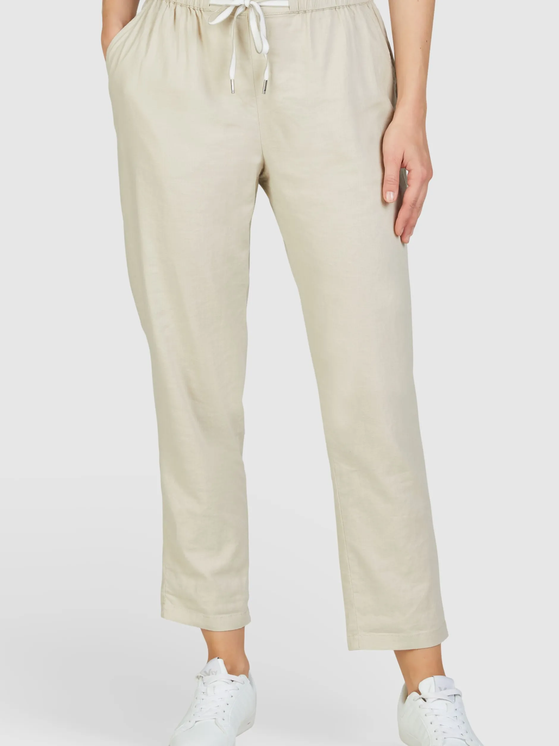 Navigazione Damen Hose in beige - Länge: lang